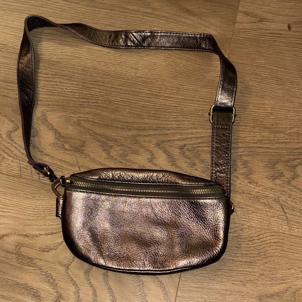 HOBO Metallic Brown Crossbody Bag